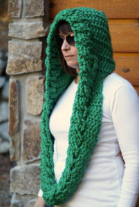 Into the Woods Hooded Cowl Scarf