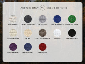 AW Acrylic Only Color Options